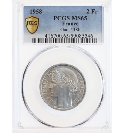 2 Francs Morlon Aluminium - PCGS MS65