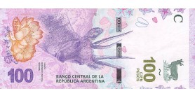 Avers : Taruca (cerf des Andes du Nord) et fleurs sous celui-ci