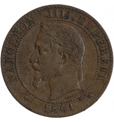 Avers : tête laurée de Napoléon III à gauche