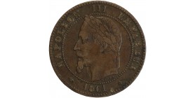 Avers : tête laurée de Napoléon III à gauche