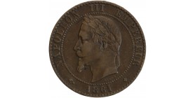 Avers : tête laurée de Napoléon III à gauche