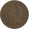 Avers : tête laurée de Napoléon III à gauche