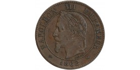 Avers : tête laurée de Napoléon III à gauche