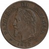 Avers : tête laurée de Napoléon III à gauche