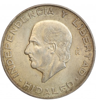Avers : portrait de Miguel Hidalgo et Costilla à gauche