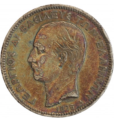 5 Drachmes Geoges I - Grèce Argent