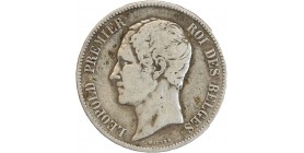 5 Francs Léopold Ier Tête Nue - Belgique Argent