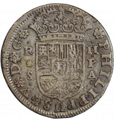 2 Réaux Philippe V de Bourbon - Espagne Argent