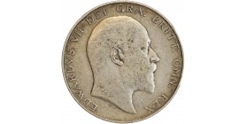 1/2 Couronne Edouard VII - Grande Bretagne Argent