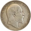 1/2 Couronne Edouard VII - Grande Bretagne Argent