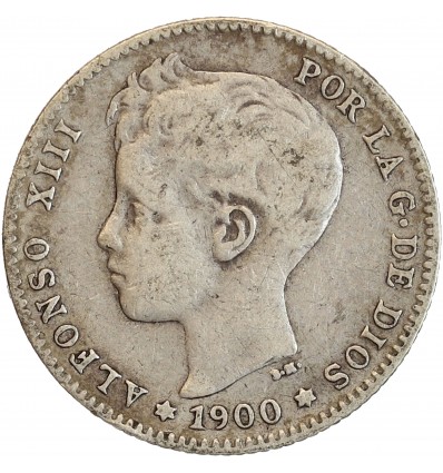 1 Peseta Alphonse XIII Espagne Argent