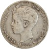 1 Peseta Alphonse XIII Espagne Argent