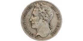 5 Francs Léopold Ier Tête Laurée - Belgique Argent
