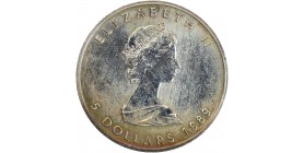 5 Dollars/1 Once Maple Leaf - Canada Argent