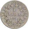 1 Lire Pie IX Buste Large - Vatican Argent