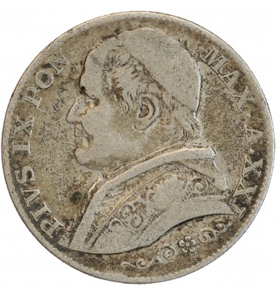 2 lires Pie IX - Vatican Argent