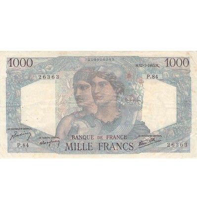 1000 Francs Minerve et Hercule