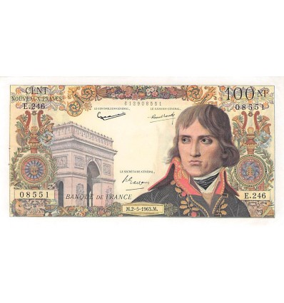 Avers : Napoléon Bonaparte à droite et l'Arc de Triomphe à gauche