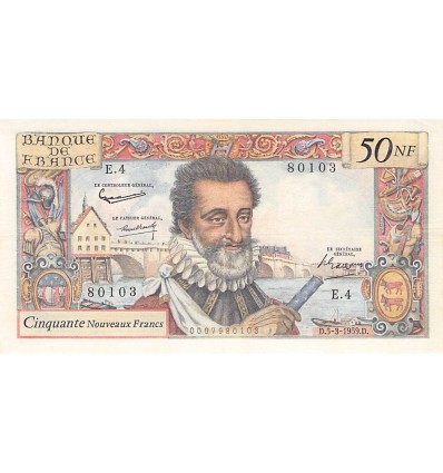 Avers : Henri IV au centre - vue du Pont-Neuf en arrière-plan