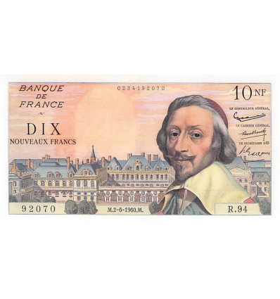 Avers : le cardinal de Richelieu avec le Palais Royal en fond