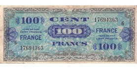 Avers : valeur en bleu sur fond vert