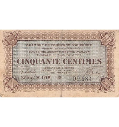 Avers : série H108 - n°09,484