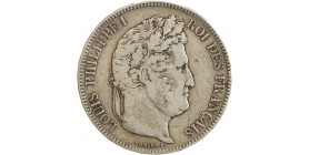 5 Francs Louis-Philippe Ier Tête Laurée Tranche En Relief