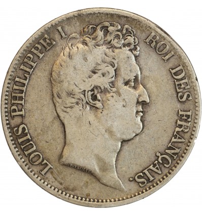 5 Francs Louis-Philippe Ier Tête Nue Tranche En Creux