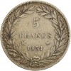 5 Francs Louis-Philippe Ier Tête Nue Tranche En Creux