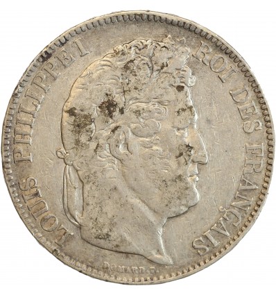 5 Francs Louis Philippe Ier Tête Laurée Tranche En Relief