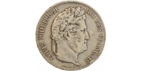 5 Francs Louis-Philippe Ier Tête Laurée Tranche En Relief