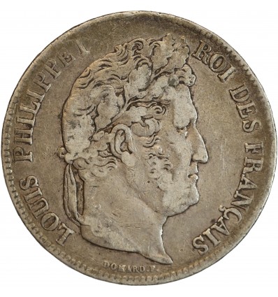 5 Francs Louis-Philippe Ier Tête Laurée Tranche En Relief