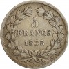 5 Francs Louis-Philippe Ier Tête Laurée Tranche En Relief