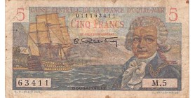 Avers : voilier "La Boudeuse" à gauche et Louis Antoine de Bougainville à droite