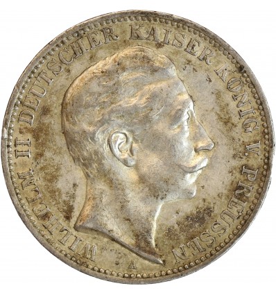 Avers : portrait à droite de Guillaume II de Prusse