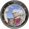 2 Euros Colorisée - Le Pape Léon