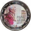 buste de prifil du Pape Léon tenant la croix papale