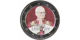 Avers : buste de face du Pape Léon, les deux mains jointes