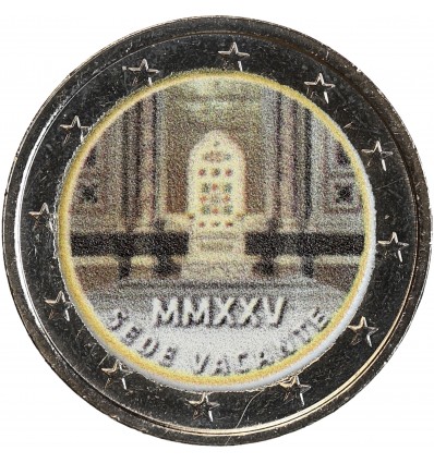 2 Euros Colorisée - Le Siège Vacant