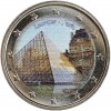 2 Euros Colorisée - La Pyramide du Louvre