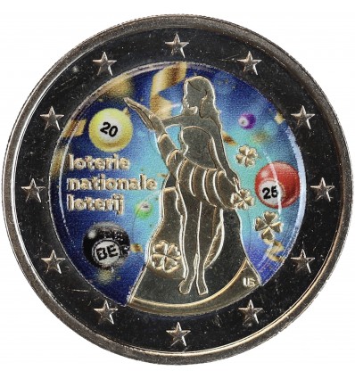 2 Euros Colorisée - Belgique - La Loterie Nationale