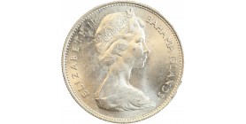 Avers : Buste couronnée de la reine Elisabeth II à droite.