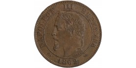 Avers : tête laurée de Napoléon III à gauche