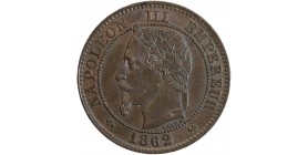 Avers : tête laurée de Napoléon III à gauche