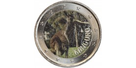 2 Euros Colorisée - Le Kangourou