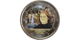 Pièce de 2 euros en couleur du Vatican millésime 2023 commémorant le 500ème anniversaire de la mort du Pérugin