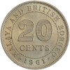 20 Cents Elisabeth II - Malaya et Nord Bornéo Britanique