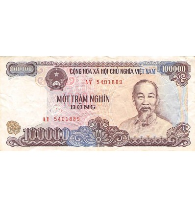 Avers : portrait de Ho Chi Minh