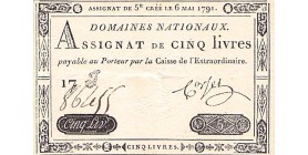 5 Livres France 1791 Ass.12a
