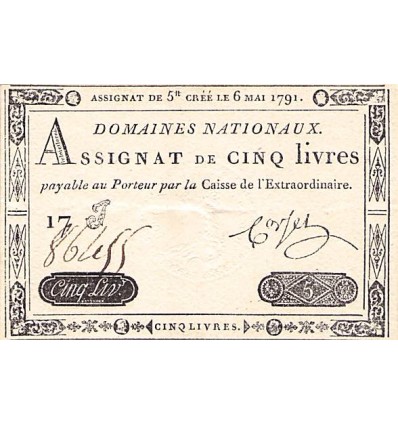 5 Livres France 1791 Ass.12a